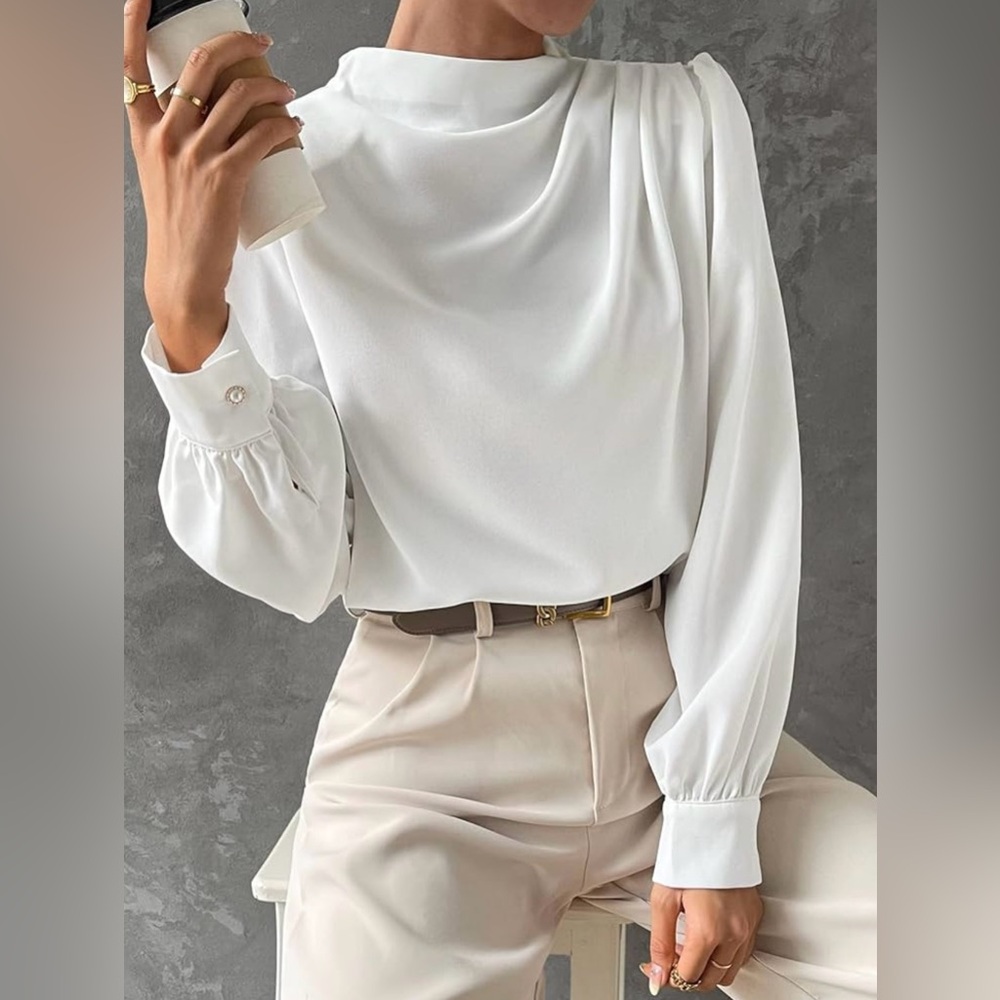 Express Classic White Blouse - Picture 5 of 6